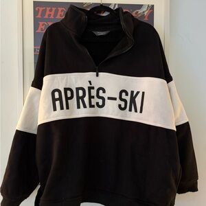 Primark Black and White Zip Up Sweater